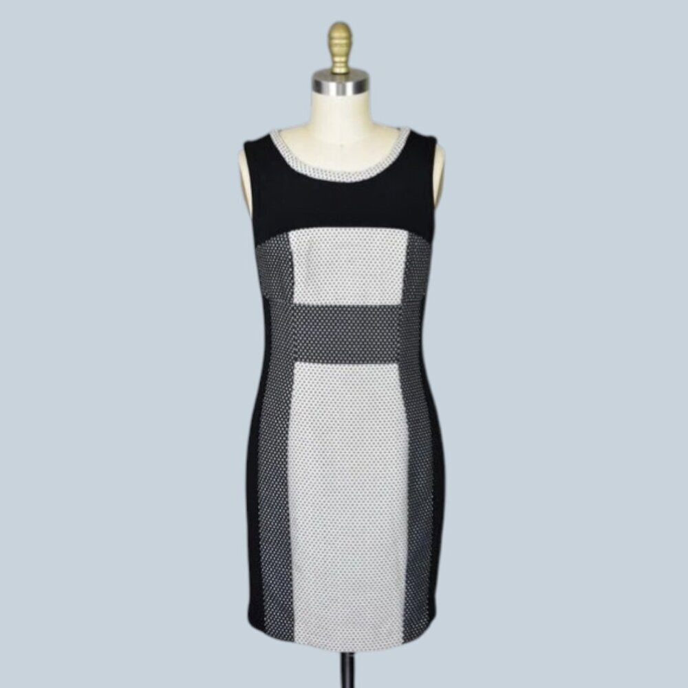 YOANA BARASCHI CHANNELED DOTS COLUMN DRESS